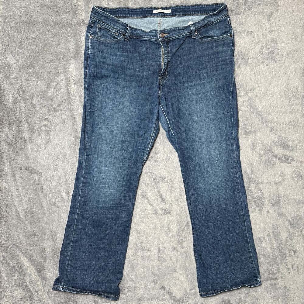 Levis 415 Classic Boot cut Womens Jeans Size 22W Blue Mid Rise Stretch Denim